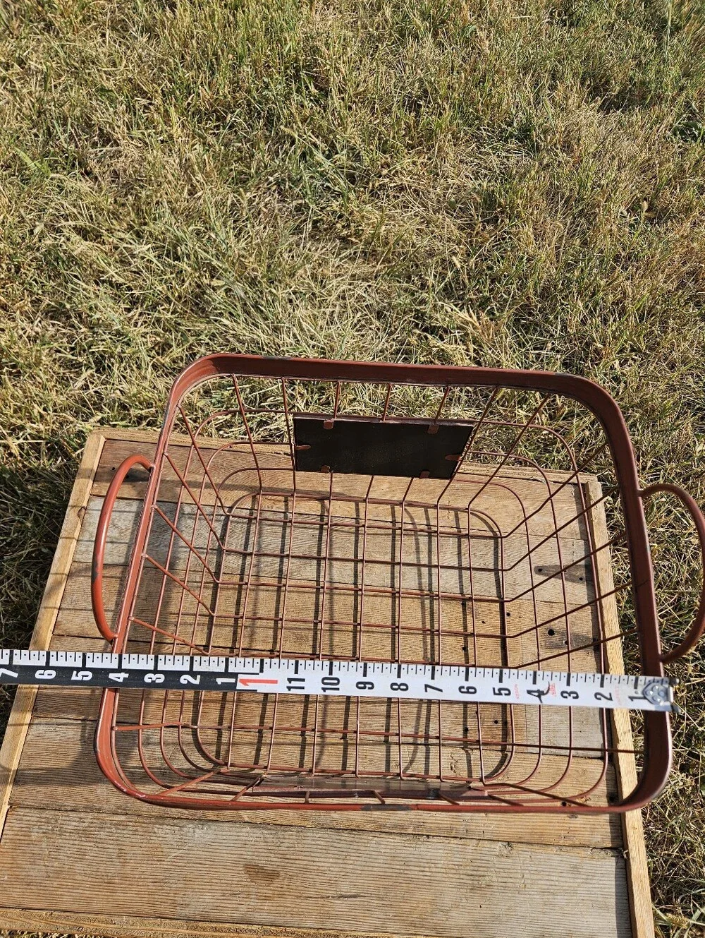 Vintage Style Wire Basket with Chalkboard Label Rustic Farmhouse Pantry Storage